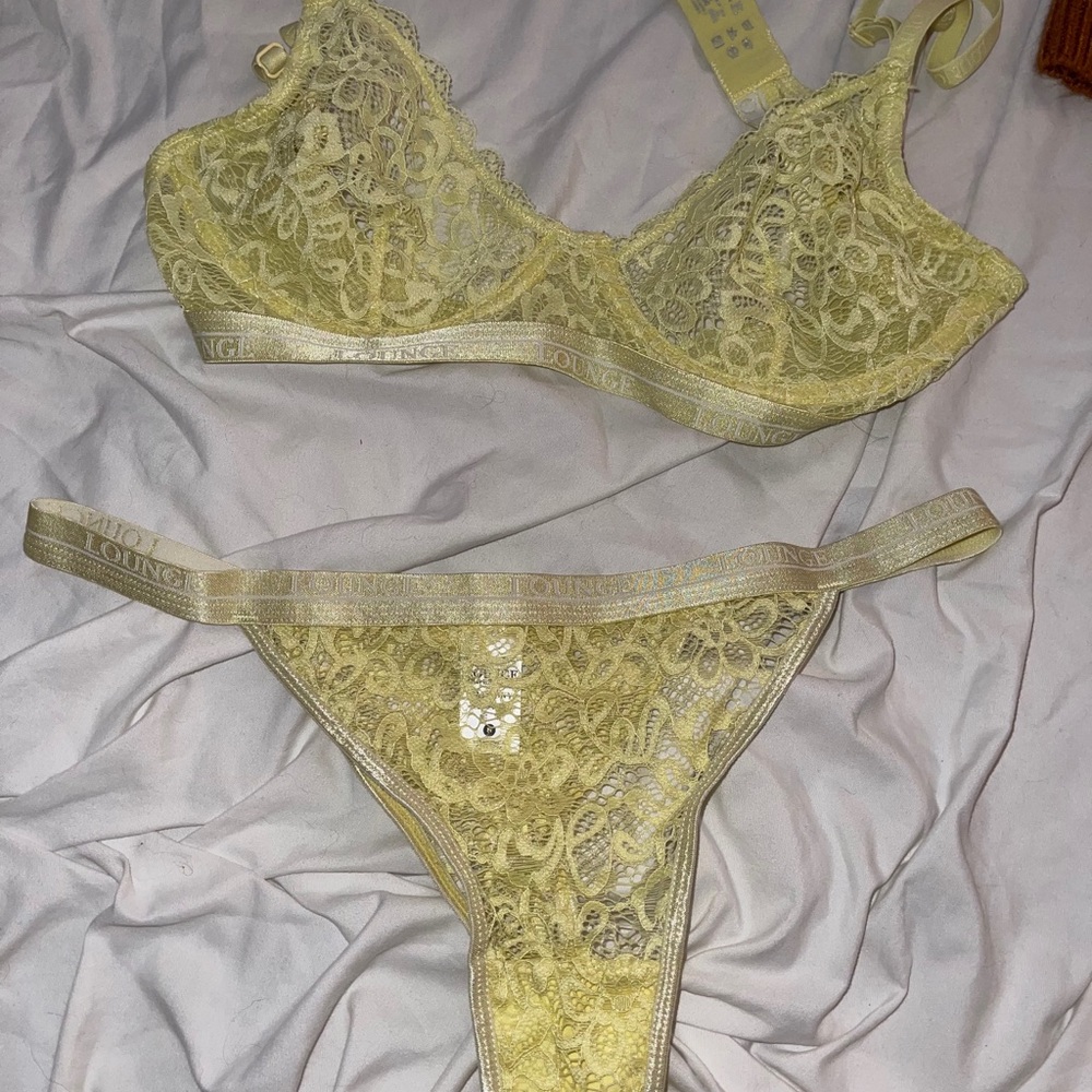 Yellow lingerie set